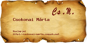 Csokonai Márta névjegykártya